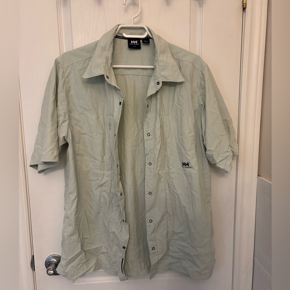 Helly Hansen Sage Green Button-Up Shirt
